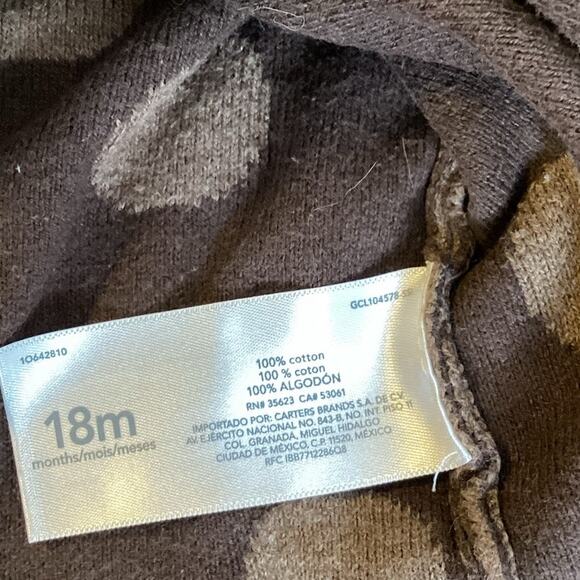 Carter’s Sweater Dress Polka Dots Cotton Knit Pinafore Jumper Size 18 Months - Picture 6 of 7